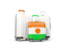 Niger. Luggage with flag. Download icon.