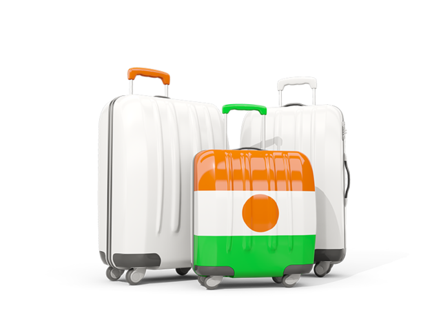 Luggage with flag. Download flag icon of Niger at PNG format