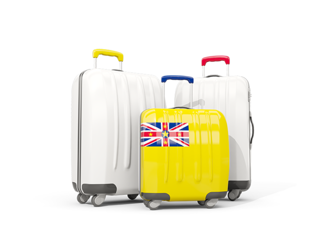 Luggage with flag. Download flag icon of Niue at PNG format