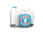 Northern Mariana Islands. Luggage with flag. Download icon.