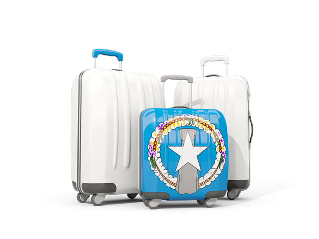 Luggage with flag. Download flag icon of Northern Mariana Islands at PNG format