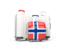 Норвегия. Чемоданы с флагом. Скачать иллюстрацию.