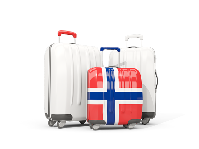 Luggage with flag. Download flag icon of Norway at PNG format