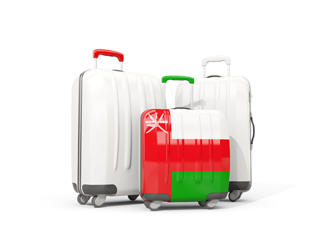 Luggage with flag. Download flag icon of Oman at PNG format