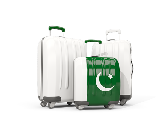 Luggage with flag. Download flag icon of Pakistan at PNG format
