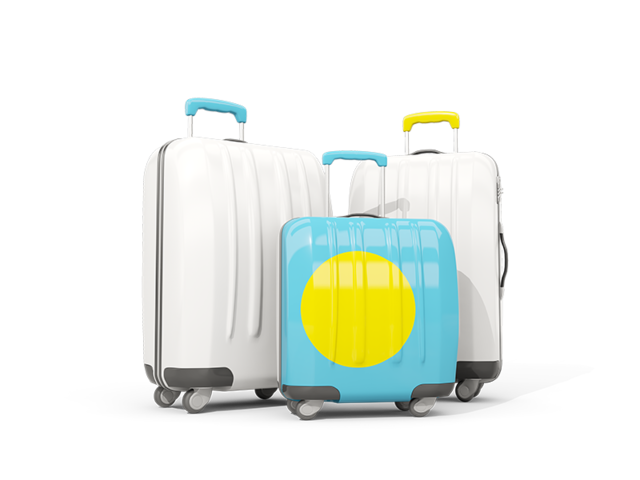 Luggage with flag. Download flag icon of Palau at PNG format