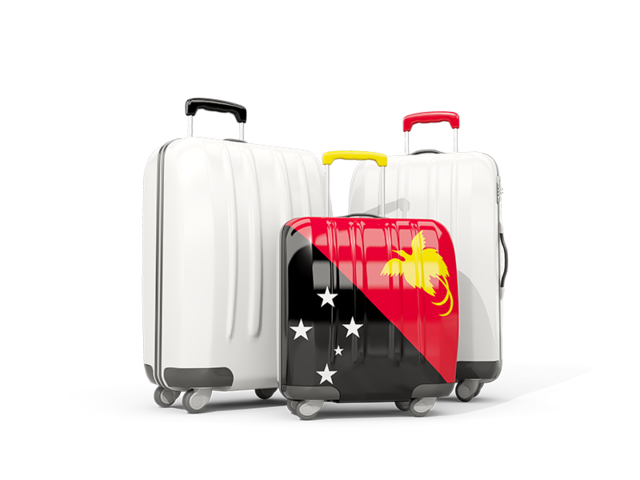 Luggage with flag. Download flag icon of Papua New Guinea at PNG format