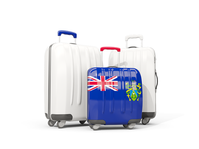 Luggage with flag. Download flag icon of Pitcairn Islands at PNG format
