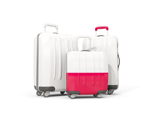 Luggage with flag. Download flag icon of Poland at PNG format