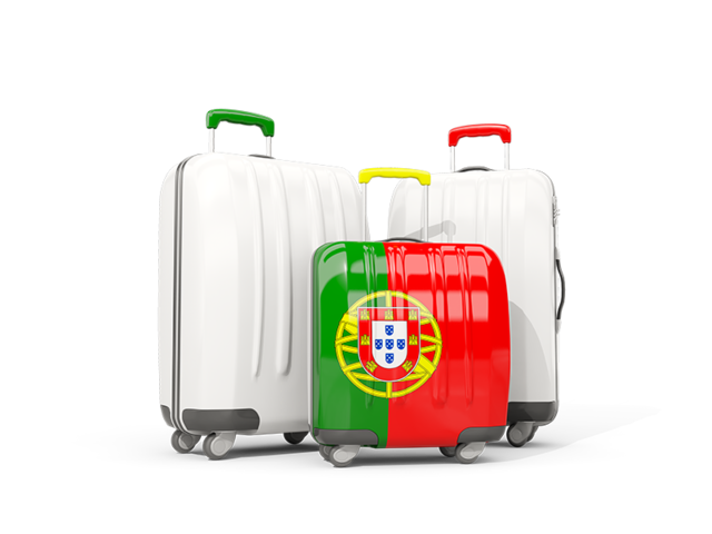 Luggage with flag. Download flag icon of Portugal at PNG format