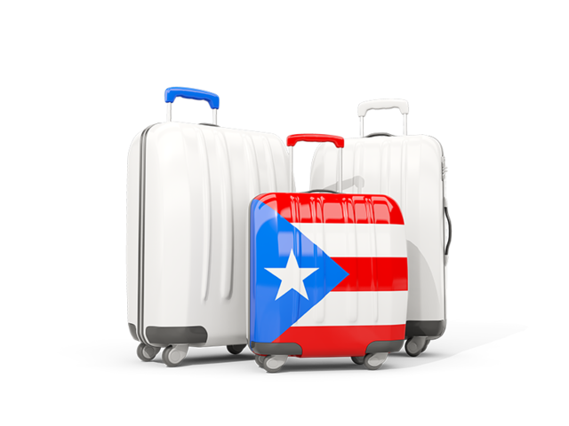 Luggage with flag. Download flag icon of Puerto Rico at PNG format