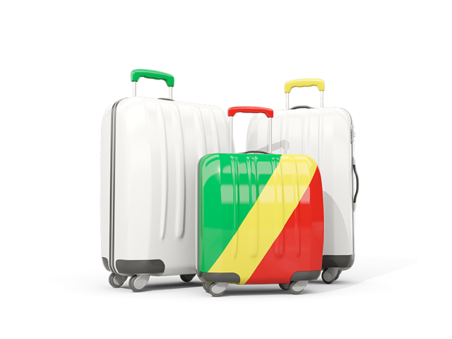 Luggage with flag. Download flag icon of Republic of the Congo at PNG format