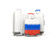 Russia. Luggage with flag. Download icon.