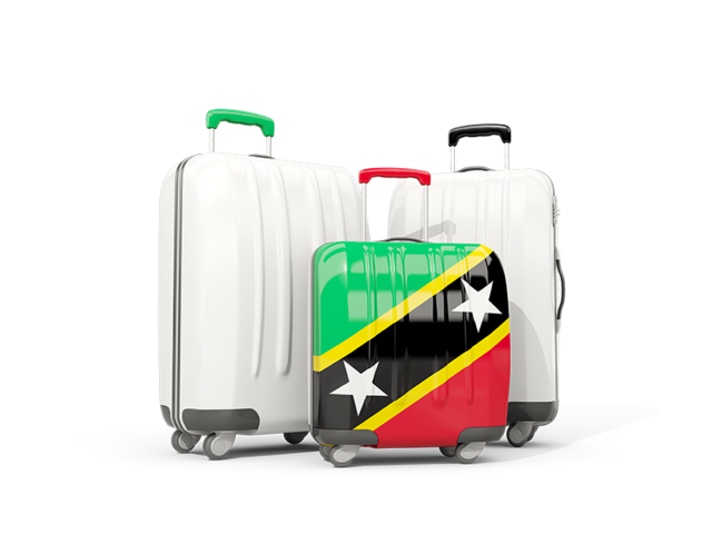 Luggage with flag. Download flag icon of Saint Kitts and Nevis at PNG format