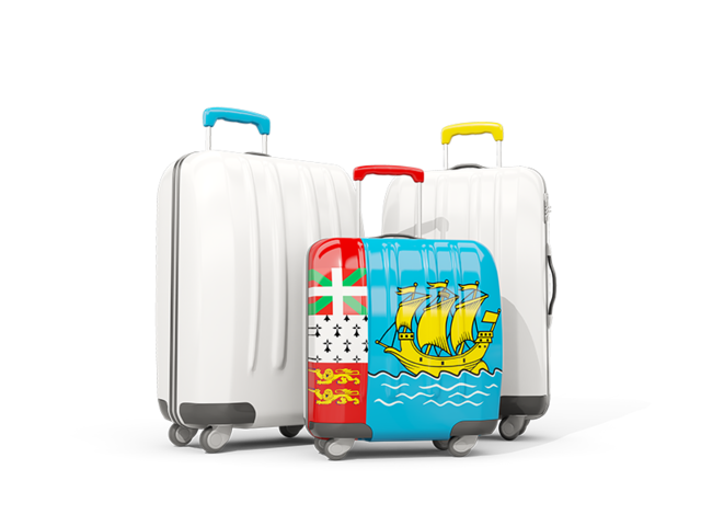 Luggage with flag. Download flag icon of Saint Pierre and Miquelon at PNG format