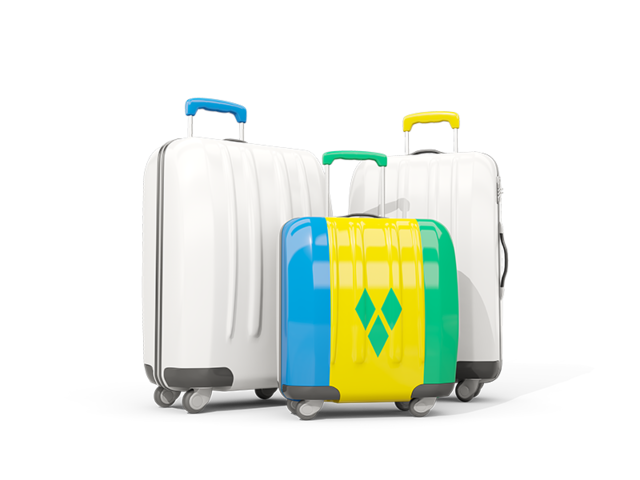 Luggage with flag. Download flag icon of Saint Vincent and the Grenadines at PNG format