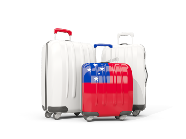 Luggage with flag. Download flag icon of Samoa at PNG format