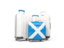 Scotland. Luggage with flag. Download icon.