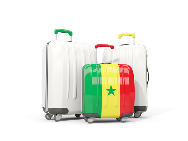 Luggage with flag. Download flag icon of Senegal at PNG format