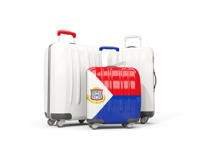 Luggage with flag. Download flag icon of Sint Maarten at PNG format