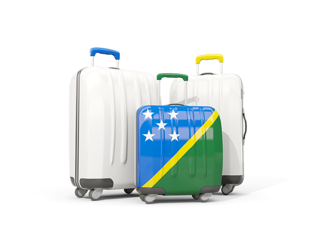 Luggage with flag. Download flag icon of Solomon Islands at PNG format
