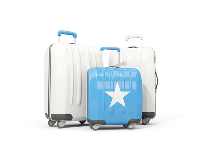 Luggage with flag. Download flag icon of Somalia at PNG format