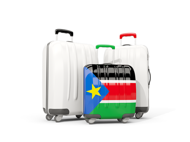 Luggage with flag. Download flag icon of South Sudan at PNG format