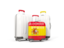 Spain. Luggage with flag. Download icon.