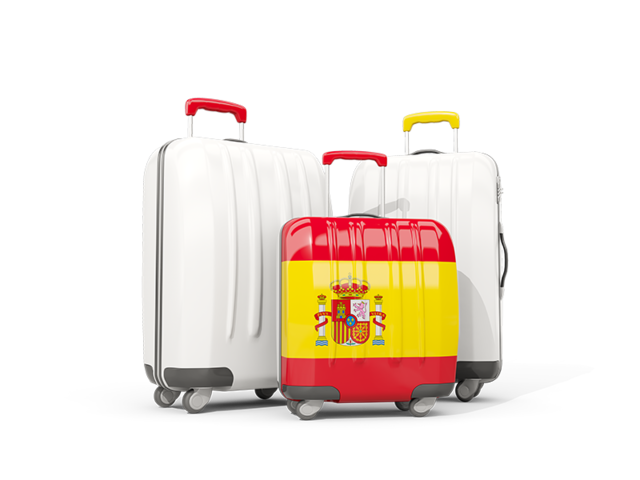 Luggage with flag. Download flag icon of Spain at PNG format