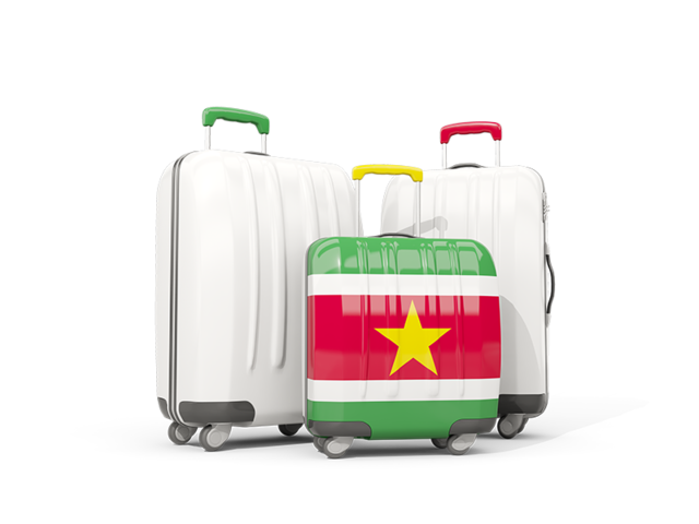 Luggage with flag. Download flag icon of Suriname at PNG format