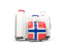 Svalbard and Jan Mayen. Luggage with flag. Download icon.