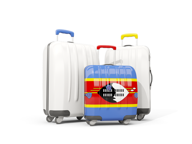 Luggage with flag. Download flag icon of Swaziland at PNG format