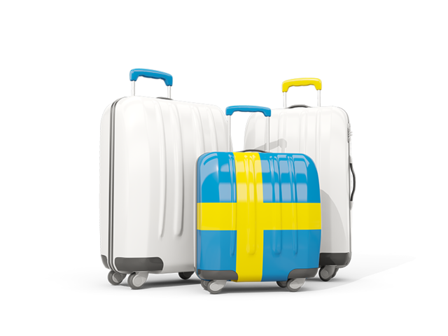 Luggage with flag. Download flag icon of Sweden at PNG format