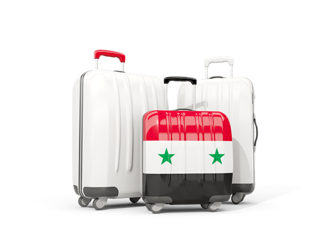 Luggage with flag. Download flag icon of Syria at PNG format