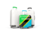 Tanzania. Luggage with flag. Download icon.