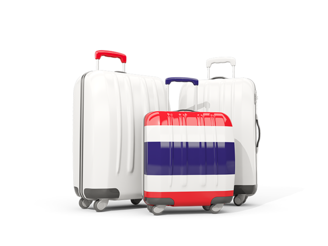 Luggage with flag. Download flag icon of Thailand at PNG format