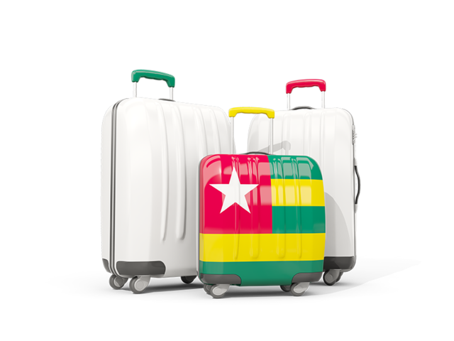 Luggage with flag. Download flag icon of Togo at PNG format