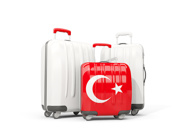 Luggage with flag. Download flag icon of Turkey at PNG format