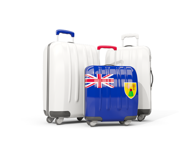 Luggage with flag. Download flag icon of Turks and Caicos Islands at PNG format