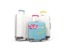 Tuvalu. Luggage with flag. Download icon.