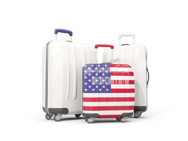 Luggage with flag. Download flag icon of United States of America at PNG format