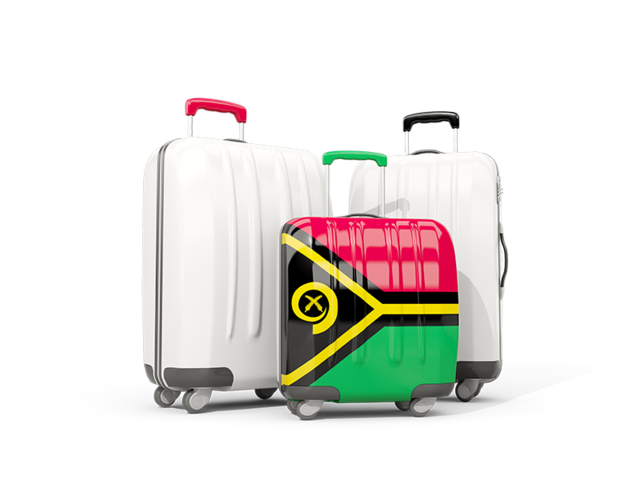 Luggage with flag. Download flag icon of Vanuatu at PNG format