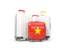 Vietnam. Luggage with flag. Download icon.