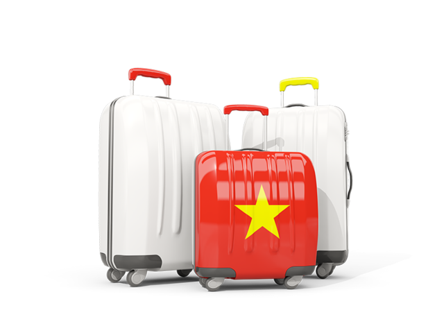 Luggage with flag. Download flag icon of Vietnam at PNG format
