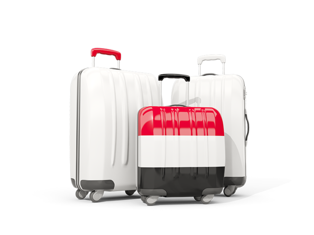 Luggage with flag. Download flag icon of Yemen at PNG format