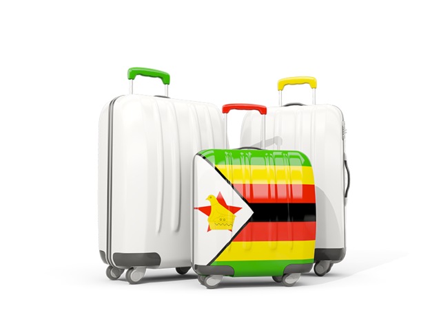 Luggage with flag. Download flag icon of Zimbabwe at PNG format