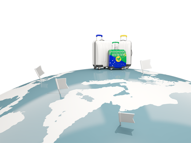 Luggage with globe. Download flag icon of Christmas Island at PNG format