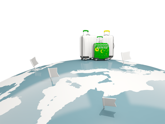 Luggage with globe. Download flag icon of Cocos Islands at PNG format