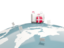 Denmark. Luggage with globe. Download icon.