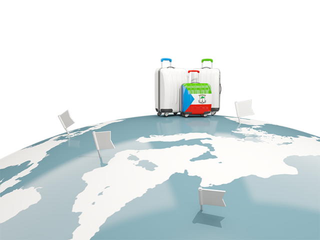 Luggage with globe. Download flag icon of Equatorial Guinea at PNG format